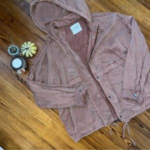 Lucky Brand // NWOT // dusty pink/mauve cargo utility jacket